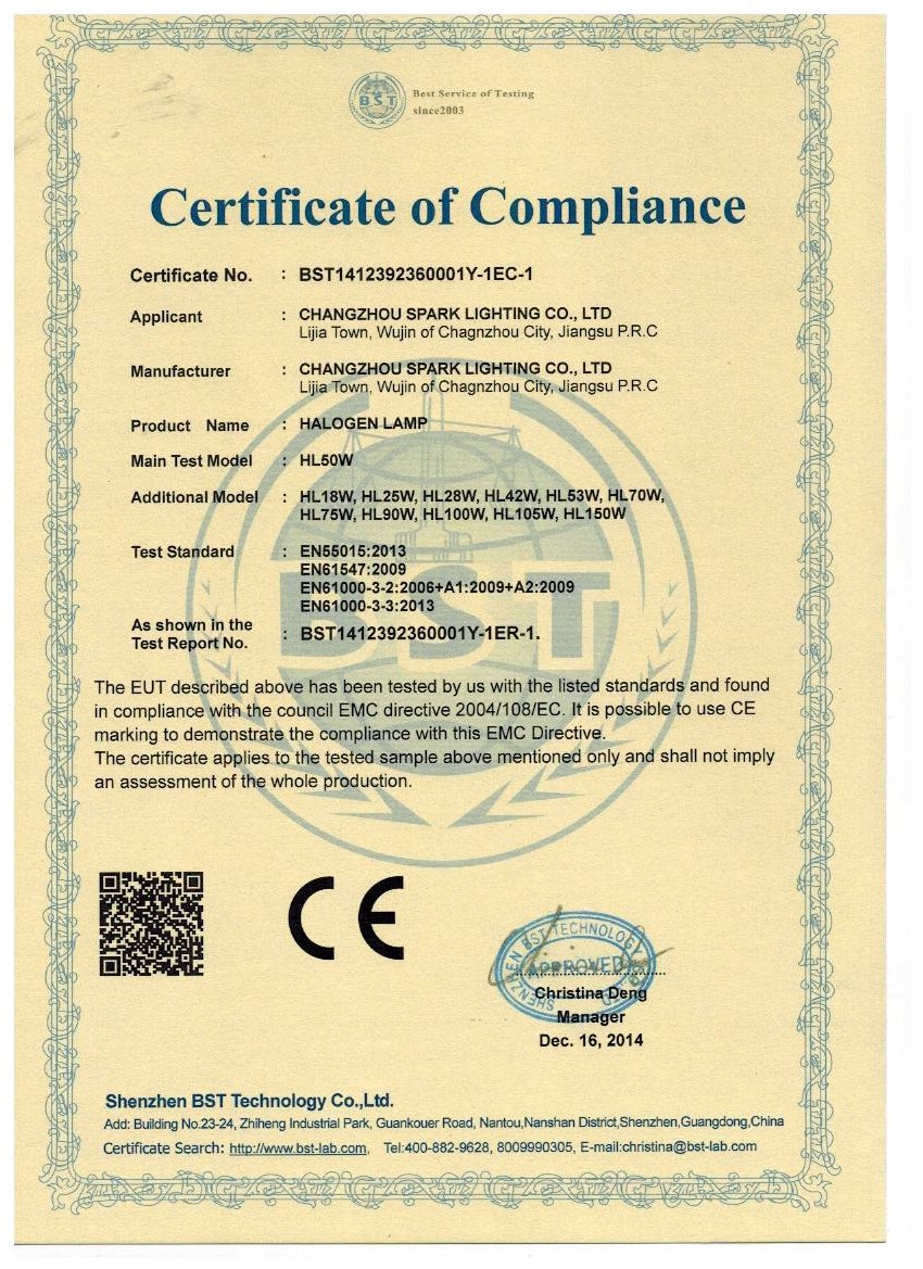 HALOGEN LAMP CE